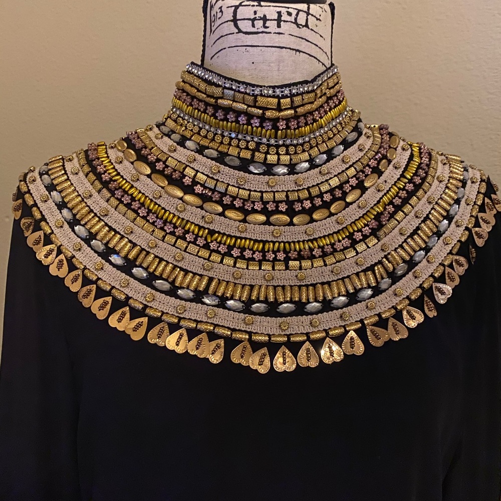 NWOT Hand beaded black dress